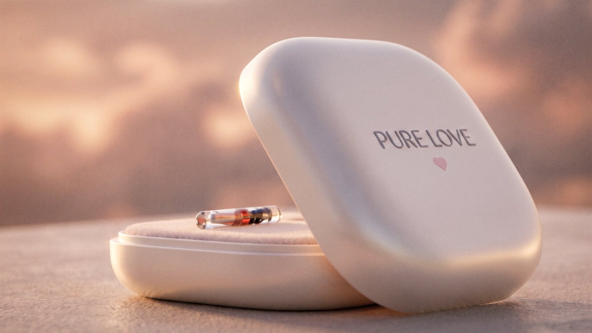 The PURE LOVE chip in its case