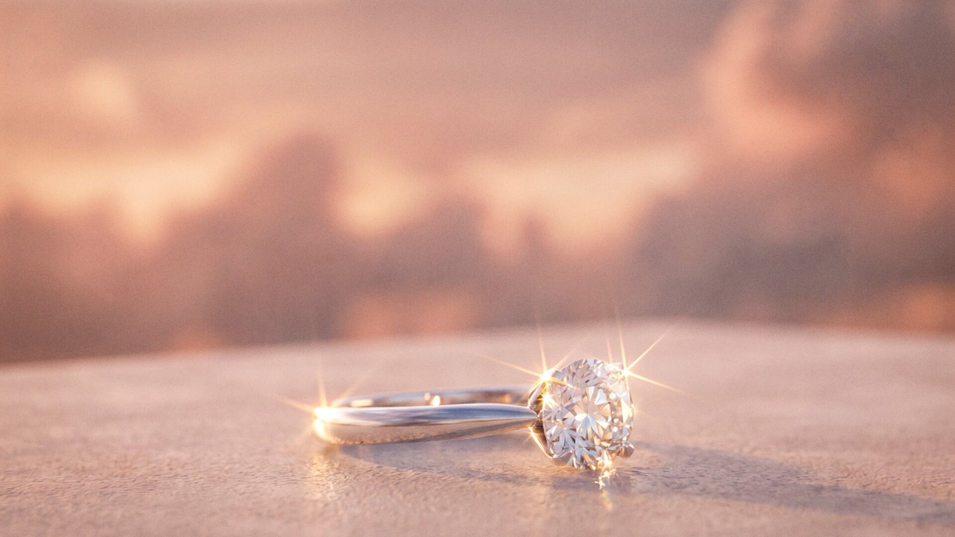 A classic diamond engagement ring